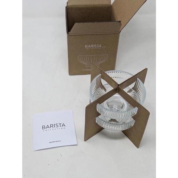 Nespresso Set of 2 Barista Collection Glass Dessert Bowls 137546/12571757 NIB - Picture 4 of 5